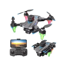 C19s Aerıal Drone Çift Kamera Yedek Bataryalı Quadcopter Led Işıklı Uzaktan Kumandalı App Destekli