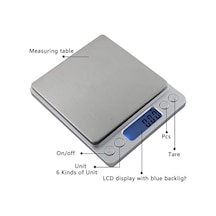 Dijital Mutfak Terazisi 3 Kg 0.1 G Hassasiyet Metal Platformlu Premium Terazi, Şık Ve Dayanıklı Tasarım Çok Renkli 27852170