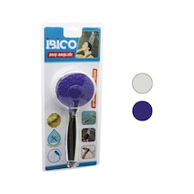 Küçük Yuvarlak - Bombeli 8cm Duş Başlık Kademeli Krom Gövde-beyaz-renkli Zemin Sap:11.5cm Çok Renkli