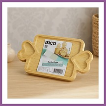 Bezos Bambu Ahşap Servis Tepsisi 25x14 Cm - 3 Bölmeli Sunum Tahtası Rengaren Diğer