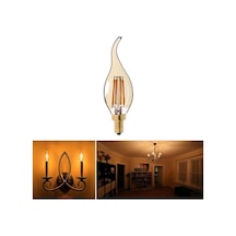 Tr 4w Rustik Kıvrık Dekoratif Led Ampul 2700k Amber Ct-4281 Genel