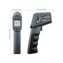 Springsun Dijital Termometre Tek Lazer Çizgili Temassız Nesne Sıcaklık Ölçüm Aracı Elde Taşınabilir Anahtarlanabilir Ölçüm