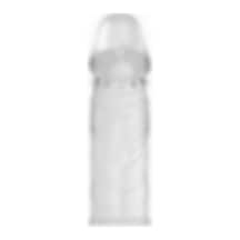 Morgece 14 Cm Damarlı Uzatmalı Şeffaf Silikon Penis Kılıfı