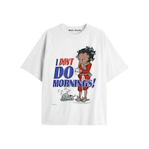 Kalic Studio Betty Boop Oversize T-shirt Beyaz Çok Renkli