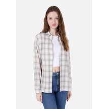 Colin's Colins Relaxed Fit Shirt Neck Kadın Bej Uzun Kol Gömlek Cl1067673 Q1.v1 Lbg Light Beige