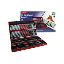 Derwent Sketching Pencils Çizim Kalemi Ahşap Kutu 72'li Set
