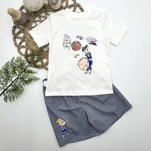 1-2-3 Yaş Topçu Erkek Çocuk Baskılı Şortlu Kısa Kollu Tişört 2li Erkek Bebek Takımı Lacivert Lacivert 1-2-3 Yaş Topçu Erkek Çocuk Baskılı Şortlu Kısa Kollu Tişört 2li Erkek Bebek Takımı Lacivert Lacivert