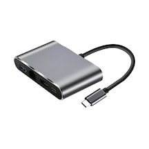 Type C To 4K Hdmi, Usb 3.0, Rj45 Gigabit Ethernet Çevirici Kablo (539268986)
