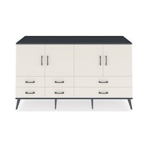 Kronos Konsol 6 Raflı 6 Çekmeceli 4 Kapaklı 176x59x99 Antrasit-ay Antrasit-aytaşı
