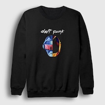 Presmono Unisex Random Daft Punk Sweatshirt Siyah