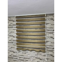 Bambu Kahve Renk Zebra Perde (Etekli)