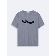 Ltb Jamabe Gri Erkek Sıfır Yaka Kısa Kol T-shirt 1225841866089203 Gri Açık