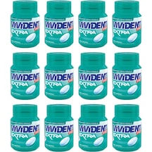 Vivident Xylıt Extra Nane Aromalı Şekersiz Tatlandırıcılı Draje Sakız 12 x 63 G