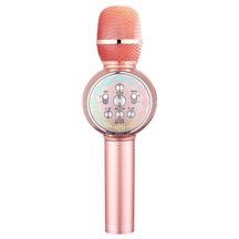 K2 LED Işıklı Bluetoothlu Kablosuz Karaoke Mikrofonu