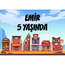 Şehir Temalı Doğum Günü Afişi - 100x150 Cm