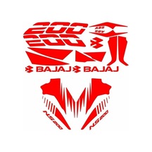 Bajaj Pulsar Ns200 Uyumlu Kırmızı Sticker Set