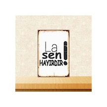 La Sen Hayırdır 20-30 Cm Retro Ahşap Poster Çok Renkli - 743300412 Çok Renkli