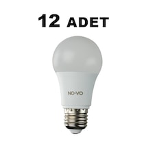 Novo 9 W Led Ampul Beyaz Işık 12 Adet