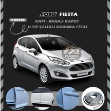 Ford Fiesta Oto Araç Kapı Koruma Fitili 5 Metre Parlak Gri Renk