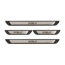 Fiat Doblo 2010-2015 Modeller Old Krom Kapı Eşiği 4 Parça Paslanmaz Çelik