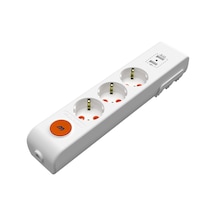 Mutlusan Ri-Tech 3'lü Usb Anahtarlı Topraklı Çocuk Korumalı Grup Priz Klemensli Beyaz