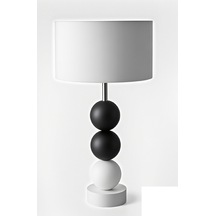 Casa Masa Abajuru Metal Gövde Kumaş Başlık Dekoratif Lamba Çok Renkli