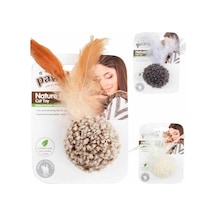 Pawise 5 CM Peluş Hışırtılı Tüylü Top Kedi Oyuncağı Çok Renkli