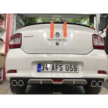 Renault Clio Symbol Arka Tampon Çift Egzozlu Difüzör - Difizör