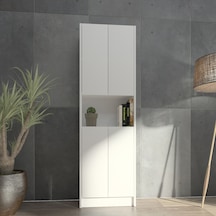 Kuta Flat56 Kitaplık 4 Kapaklı Kütüphane Çok Amaçlı Dolap (498407568)