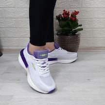 M.p 1674 Beyaz-mor Fuspetli Bayan Yürüyüş Dolgu Spor Ayakkabı 001