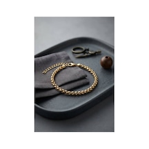 316l Çelik Gold Renk Box Zincir Model Erkek Bileklik Tj-eb3811 Evimdeyokyok