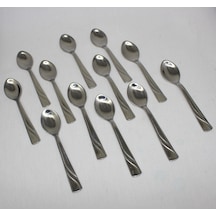 Emç Paslanmaz Çelik 1.50 MM Saray Model Çay Kaşığı Yeşil Kutu Yeşil