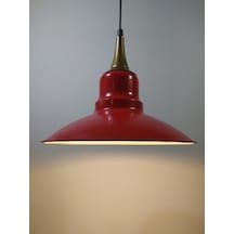 Riolight Retro Kırmızı Tekli Metal Sarkıt Avize Çap: 30Cm (538283208)