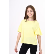 Toontoy Kids Toontoy Kız Çocuk Tişört Açık Sarı
