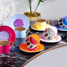 Kosova Fnc-07 6'lı Bone China Puantiyeli Fincan Takımı 90 cc