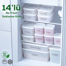 Porsima Çok Amaçlı -20 C Derin Dondurucu Saklama Kabı Seti 14'lü Set Beyaz