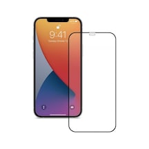İphone 15 Pro İle Uyumlu 6d Temperli Ekran Koruyucu Cam Siyah 2 Adet