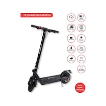 X9 Elektrikli Scooter - Çıkartılabilir Bataryalı 850w Katlanabilir Scooter Siyah