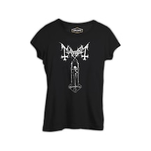 Mayhem Gate Skull Siyah Bayan Tshirt 001