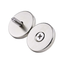 2 Adet D20mm X 7/4mm X 3mm Havşa Delikli Güçlü Vida Atılabilir Neodyum Mıknatıs 2'li Paket
