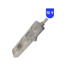 100 Adet 12 Volt Samsung 1.08 Watt 3 Lensli Naturel Beyaz 4000k 2835 Smd Led Modül Ip67 1 Paket
