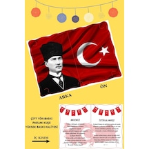 10 Adet Karne Kılıfı - Atatürk Ve Türk Bayrağı - Kuşe Malzeme -