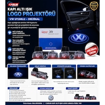 Carub Volkswagen Uyumlu Kapı Altı Logo Projektörü 3d Led Işık 2 Li Set Tak Çalıştır 0000