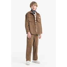 DeFacto Erkek Çocuk Loose Fit Beli Lastikli Twill Pantolon D9850A825SPBG80