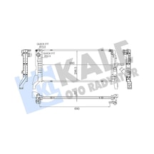 Kale-radyator Motor Su Radyatoru Bmw B37 B47 F45 F46 F48 . Mını F54 F55 F56 F57 F60 364460 17117617630