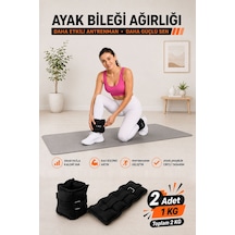 Spor Byfit 1 Kg x 2 Adet Siyah El veya Ayak Bileği Ağırlığı Siyah