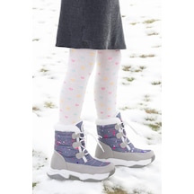 Kiko Kids Bambu Bağcıklı Kız Çocuk Kar Botu Füme - Fuşya Füme - Fuşya