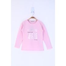 Toontoy Kids Toontoy Kız Çocuk Leopard Style Baskılı Tişört Açık Pembe