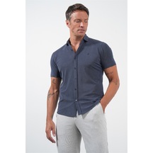 İmza Lacivert İtalyan Yaka Kısa Kol Cepsiz Slim Fit Esnek Gömlek 1004260159 İmza Lacivert İtalyan Yaka Kısa Kol Cepsiz Slim Fit Esnek Gömlek 1004260159