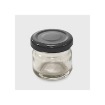 29 Cc. Mini Kavanoz - Cam Kavanoz - Siyah Kapaklı - 96 Lı Paket Diğer